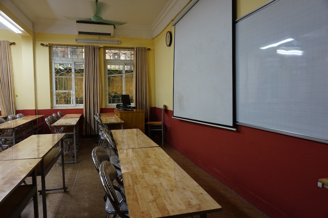 Empty classroom prepared for CPR classes and first aid training